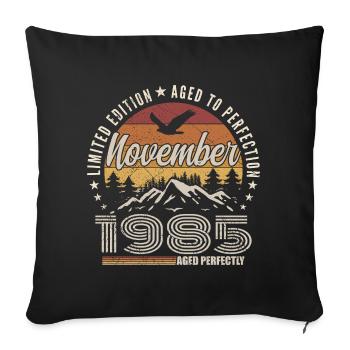 Légendes Novembre 1985 Millésime Novembre 1985  - Housse de coussin décorative 45 x 45 cm - noir - Devant