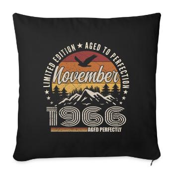 Légendes Novembre 1966 Millésime Novembre 1966  - Housse de coussin décorative 45 x 45 cm - noir - Devant