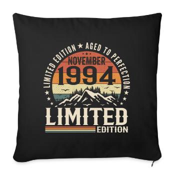 Novembre 1994 Anniversaire Rétro Unique - Housse de coussin décorative 45 x 45 cm - noir - Devant