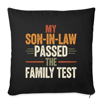 Mother In Law Funny Father In Law - Sofa pillowcase 17,3'' x 17,3'' (45 x 45 cm) - black - Front