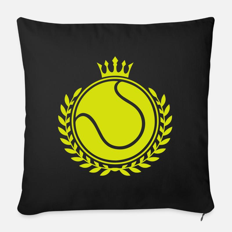 Tennis Symbol - Sofakissenbezug 45 x 45 cm - Schwarz