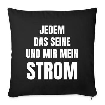 Electrician loves his electricity - Sofa pillowcase 17,3'' x 17,3'' (45 x 45 cm) - black - Front