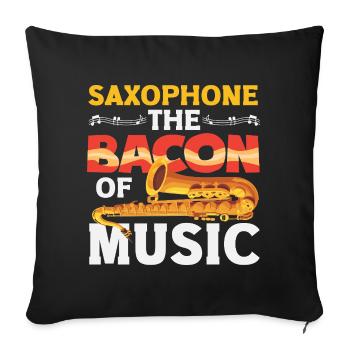Speck Of Music Saxophone Saxophonist - Sofa pillowcase 17,3'' x 17,3'' (45 x 45 cm) - black - Front