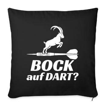 Bock auf Dart? – Minimalistisches Sport Design - Sofakissenbezug 45 x 45 cm - Schwarz - Vorne