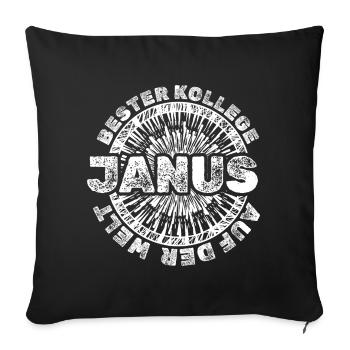 Gift for Janus - Sofa pillowcase 17,3'' x 17,3'' (45 x 45 cm) - black - Front