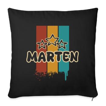 Cadeau pour Marten - Housse de coussin décorative 45 x 45 cm - noir - Devant