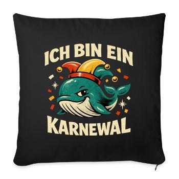 I'm a Karnewal Jecke 5th Season Pun - Sofa pillowcase 17,3'' x 17,3'' (45 x 45 cm) - black - Front