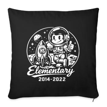 Elemental Astronaut Moon - Sofa pillowcase 17,3'' x 17,3'' (45 x 45 cm) - black - Front