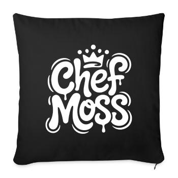 Chef Moss Graffiti Logo - Sofa pillowcase 17,3'' x 17,3'' (45 x 45 cm) - black - Front