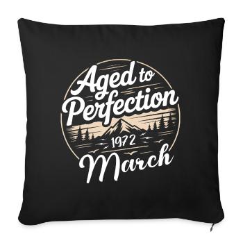 Geburtstagsgeschenk märz 1972 - Sofakissenbezug 45 x 45 cm - Schwarz - Vorne