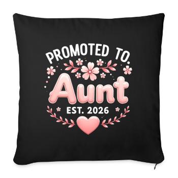 Tante 2026 Tante 2026 Promue Tante 2026 - Housse de coussin décorative 45 x 45 cm - noir - Devant
