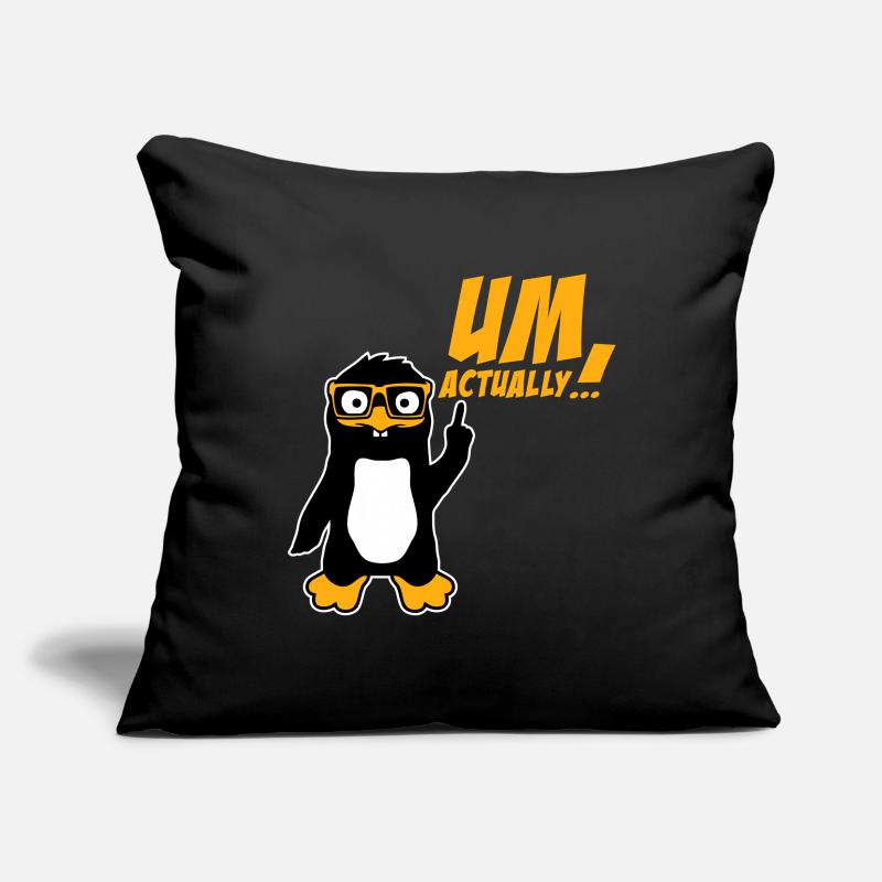 Le Pingouin devient le logo du nerd vraiment drôle Housse de coussin décorative 45 x 45 cm