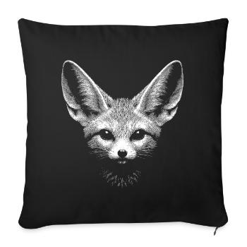 Fennek - Sofakissenbezug 45 x 45 cm - Schwarz - Vorne