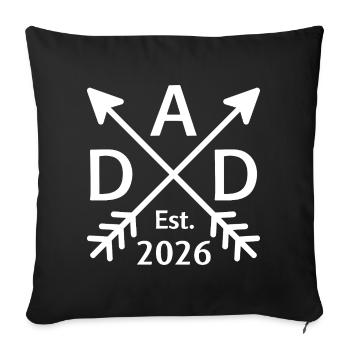 Dad 2026 Gift Expectant Dad Est 2026 - Sofa pillowcase 17,3'' x 17,3'' (45 x 45 cm) - black - Front