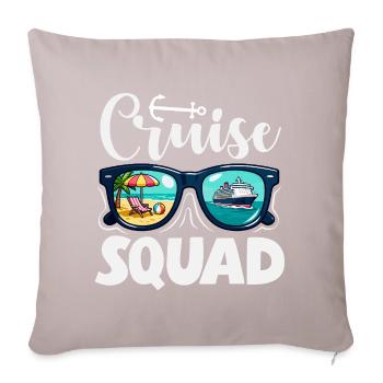 Cruise Squad Sunglasses Holiday Trip - Sofa pillowcase 17,3'' x 17,3'' (45 x 45 cm) - light taupe - Front