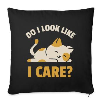 Ai-je l’air de m’en soucier ? - Housse de coussin décorative 45 x 45 cm - noir - Devant
