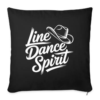 Line Dance Spirit - Sofa pillowcase 17,3'' x 17,3'' (45 x 45 cm) - black - Front
