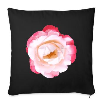 Rose - Sofa pillowcase 17,3'' x 17,3'' (45 x 45 cm) - black - Front