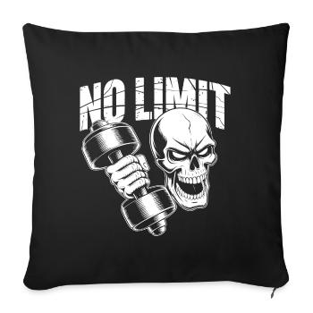 No Limit Gym - Sofakissenbezug 45 x 45 cm - Schwarz - Vorne