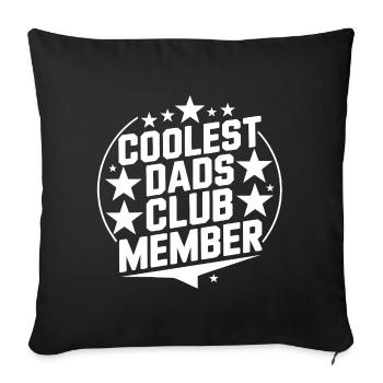 Coolest Dad Club Member - Sofa pillowcase 17,3'' x 17,3'' (45 x 45 cm) - black - Front