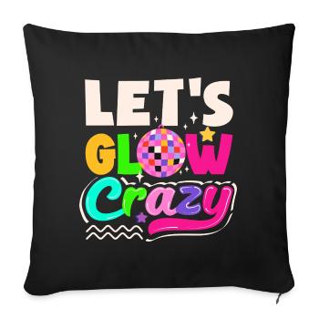 Retro Back to the 80s Vintage Design - Sofa pillowcase 17,3'' x 17,3'' (45 x 45 cm) - black - Front