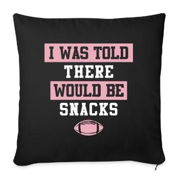On m’a dit : Il y aurait des en-cas - Housse de coussin décorative 45 x 45 cm - noir - Devant