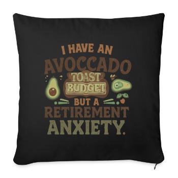 Avocado - Sofa pillowcase 17,3'' x 17,3'' (45 x 45 cm) - black - Front