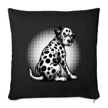 Dalmatiens Gardiens de dalmatiens Propriétaires de dalmatiens - Housse de coussin décorative 45 x 45 cm - noir - Devant