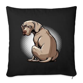 Weimaraner Weimaraner Owner Weimaraner Enthusiast - Sofa pillowcase 17,3'' x 17,3'' (45 x 45 cm) - black - Front