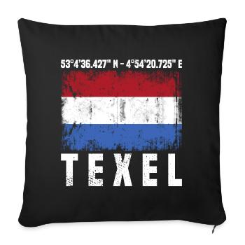 Texel coordinates - Sofa pillowcase 17,3'' x 17,3'' (45 x 45 cm) - black - Front
