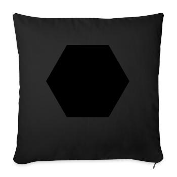 6_eck - Sofakissenbezug 45 x 45 cm - Schwarz - Vorne