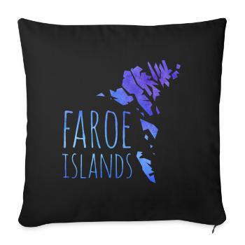 faroe - Sofa pillowcase 17,3'' x 17,3'' (45 x 45 cm) - black - Front