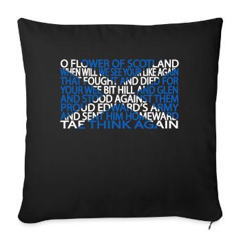 Flower of Scotland - Sofa pillowcase 17,3'' x 17,3'' (45 x 45 cm) - black - Front