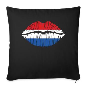 Kuss Niederlande - Sofakissenbezug 45 x 45 cm - Schwarz - Vorne