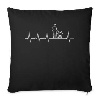 Barbecue - Grillmeister - Heartbeat - Housse de coussin décorative 45 x 45 cm - noir - Devant