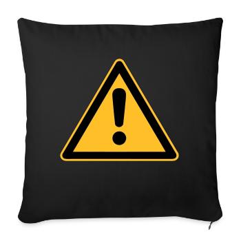 Safety-Sign Warning - Sofakissenbezug 45 x 45 cm - Schwarz - Vorne
