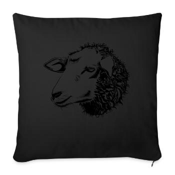 sheep37 - Sofakissenbezug 45 x 45 cm - Schwarz - Vorne