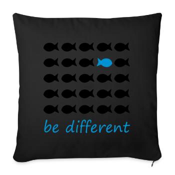 Be different - Sofa pillowcase 17,3'' x 17,3'' (45 x 45 cm) - black - Front