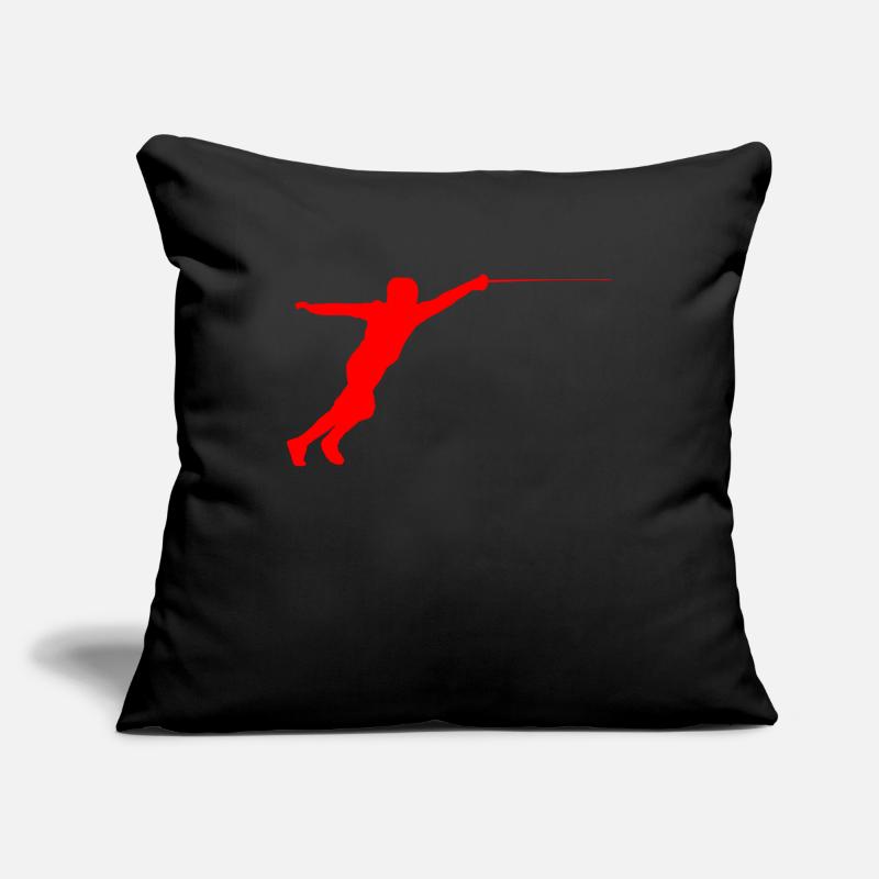 Escrime épée fleurette parade samurai3 Housse de coussin décorative 45 x 45 cm