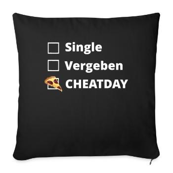 Cheatday - Sofakissenbezug 45 x 45 cm - Schwarz - Vorne