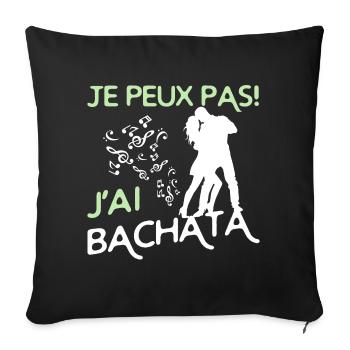 danse Bachata - Housse de coussin décorative 45 x 45 cm - noir - Devant