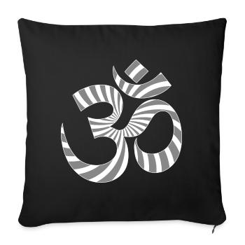 tekno om aum spirale 23 - Sofakissenbezug 45 x 45 cm - Schwarz - Vorne