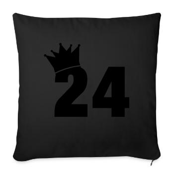 24_krone_f1 - Sofakissenbezug 45 x 45 cm - Schwarz - Vorne