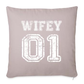 Wedding marriage wedding ceremony love loyalty gift idea - Sofa pillowcase 17,3'' x 17,3'' (45 x 45 cm) - light taupe - Front