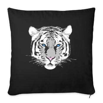 White Tiger - Housse de coussin décorative 45 x 45 cm - noir - Devant