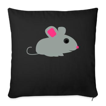maus - Sofa pillowcase 17,3'' x 17,3'' (45 x 45 cm) - black - Front