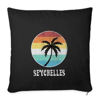 Seychelles - Housse de coussin décorative 45 x 45 cm - noir - Devant