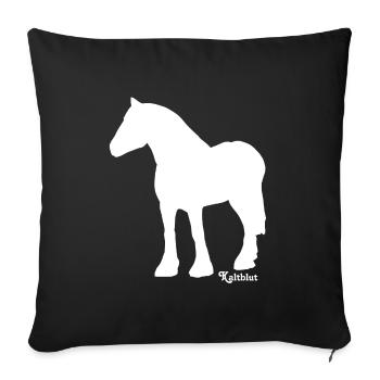 schimmel-kaltblut - Sofakissenbezug 45 x 45 cm - Schwarz - Vorne