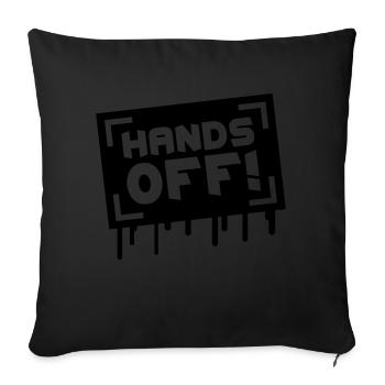 Hands Off Graffiti - Housse de coussin décorative 45 x 45 cm - noir - Devant