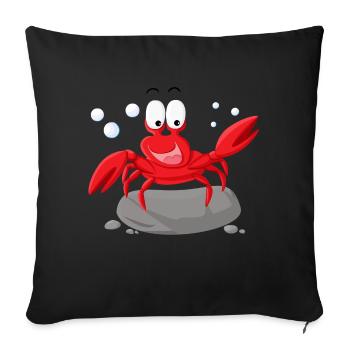 Krabbe Meer-Serie - Sofakissenbezug 45 x 45 cm - Schwarz - Vorne
